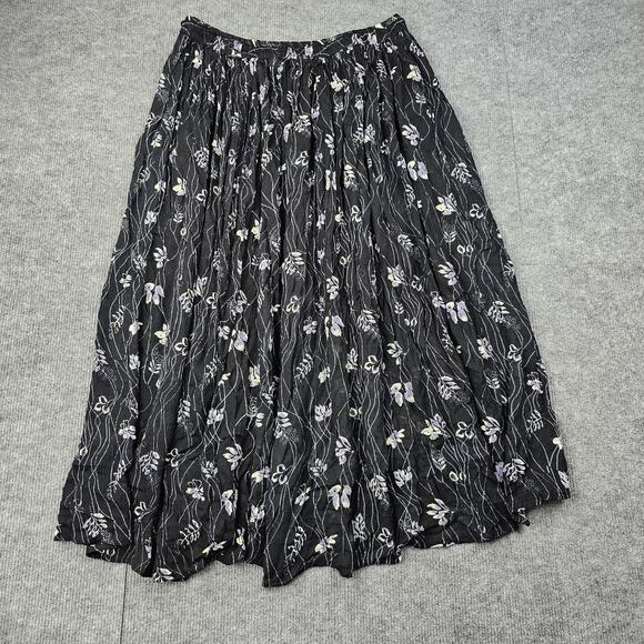 Vintage Unity Casuals Skirt Womens Pull On Cottage Floral Boho Midi Garden Fairy - Picture 6 of 6